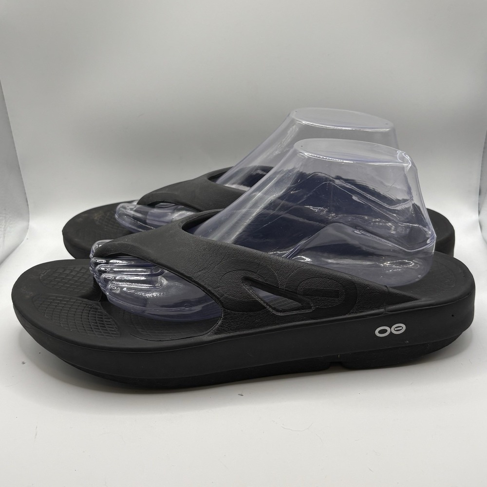 OOFOS Original Flip Flop Men's 9 Womens 11 Sandals Comfort Recovery Shoes Black